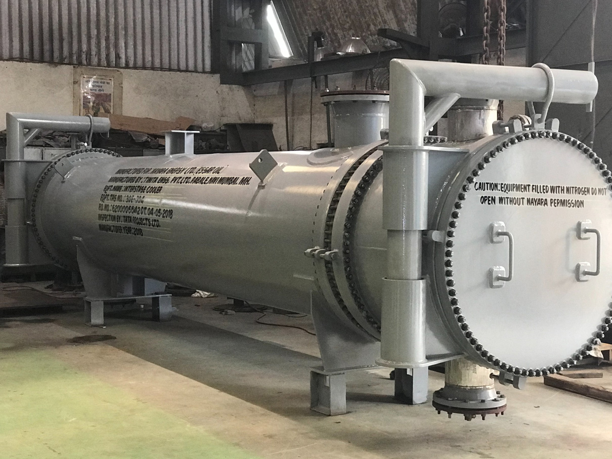 Titanium Shell & Tube Interstage Cooler-Oil & Gas Industry