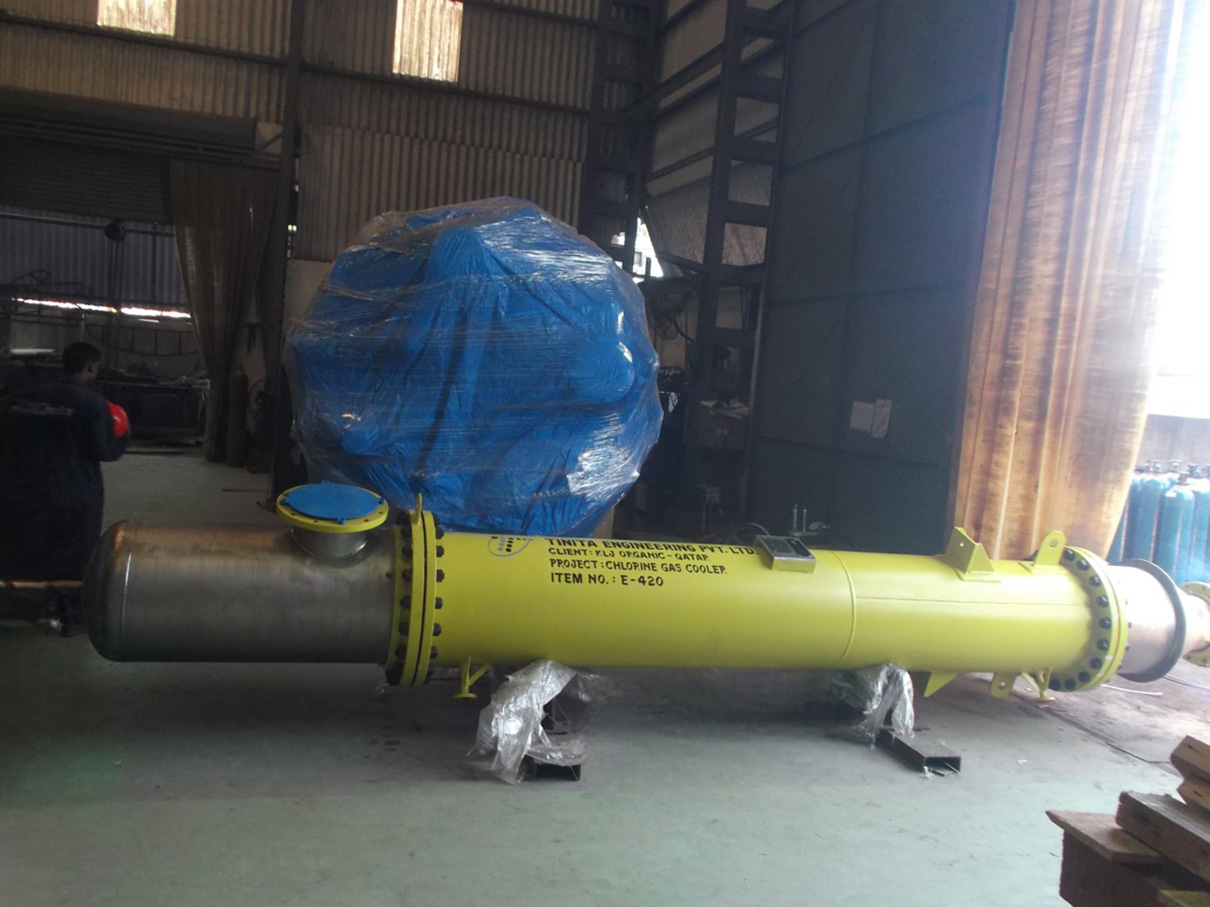 Titanium Shell & Tube Heat Exchanger - Chlorine Gas Cooler For Caustic Soda Plant