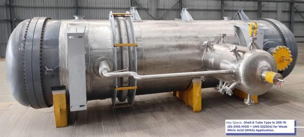 Tinita Engineering Delivers Cooler Condenser & Pre-Heater for Nitric Acid Plant
